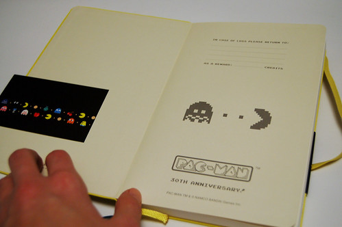 Inside look at the Moleskine Pac-Man Edition notebook (Photo H. Andersson