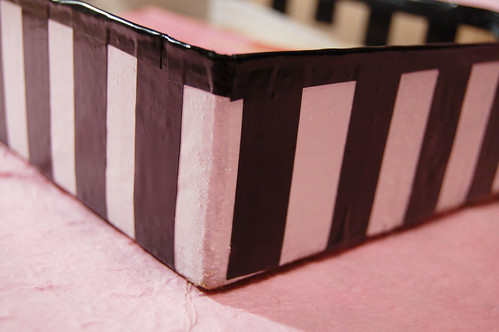 Black and white striped corner on the scrap inbox by iHanna (Photo Copyright Hanna Andersson)