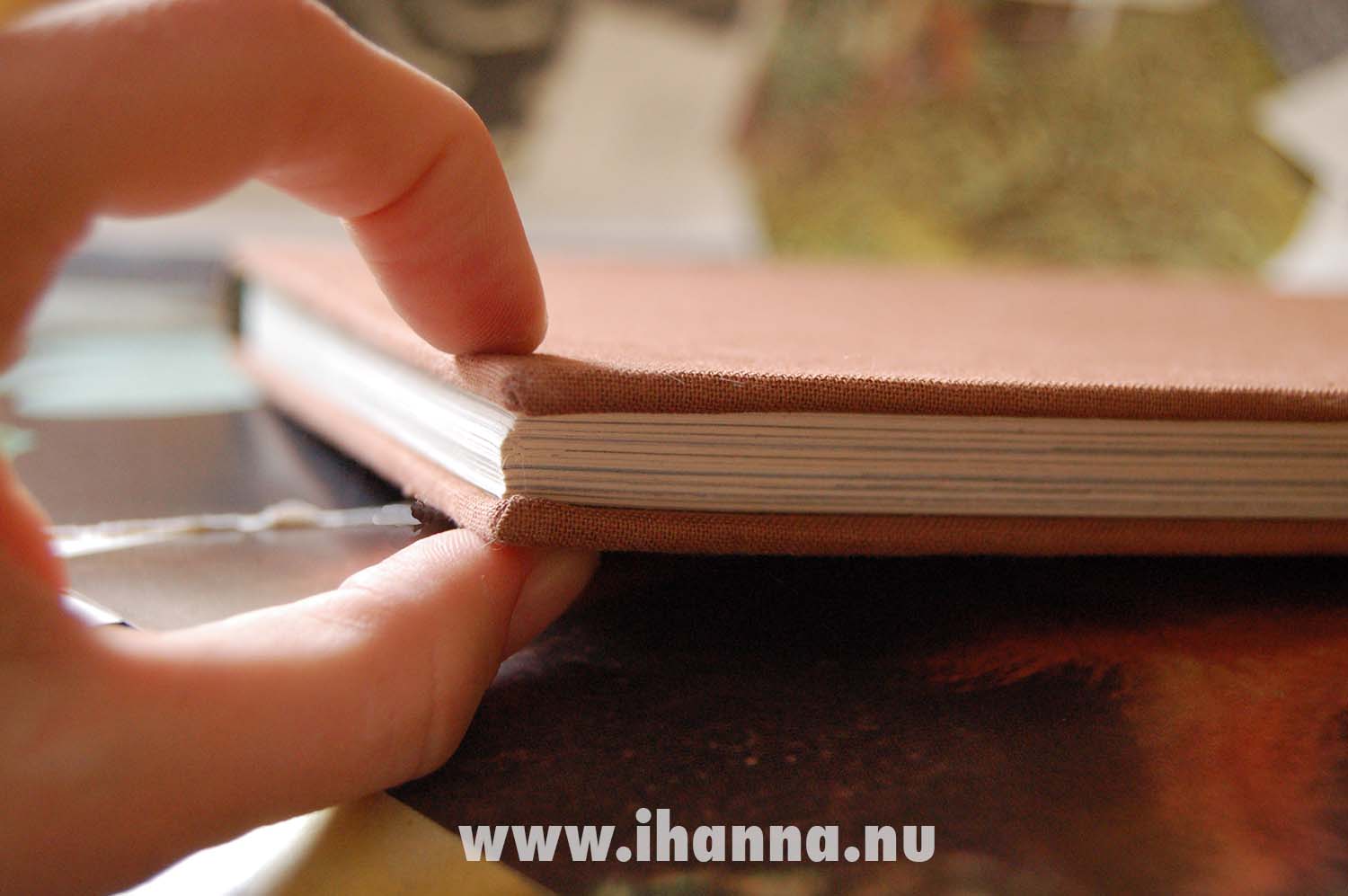 The book edge after it has been thinned out