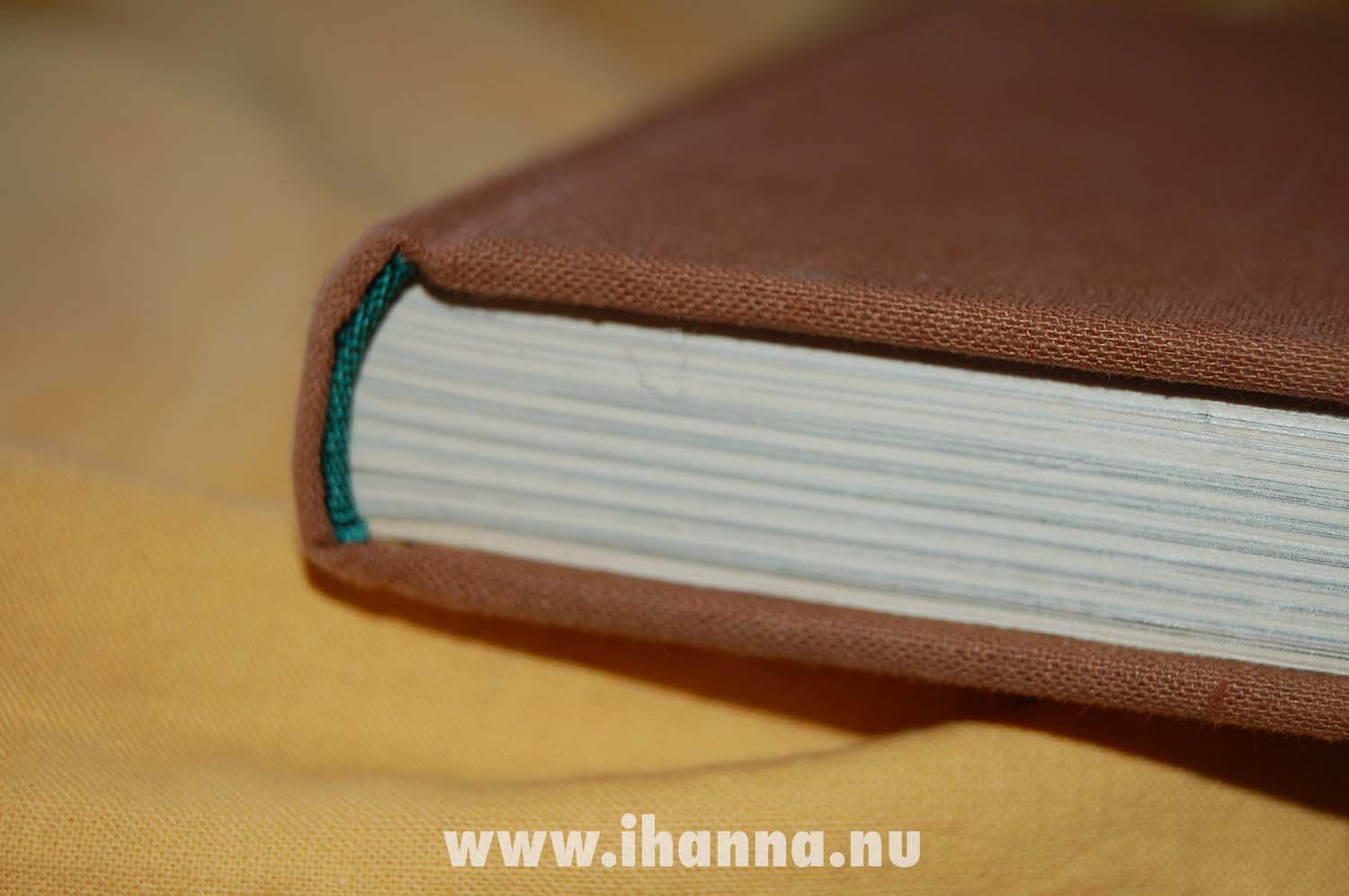 Sewn binding in a beautiful well made book ready to become an altered book (Copyright Hanna Andersson)