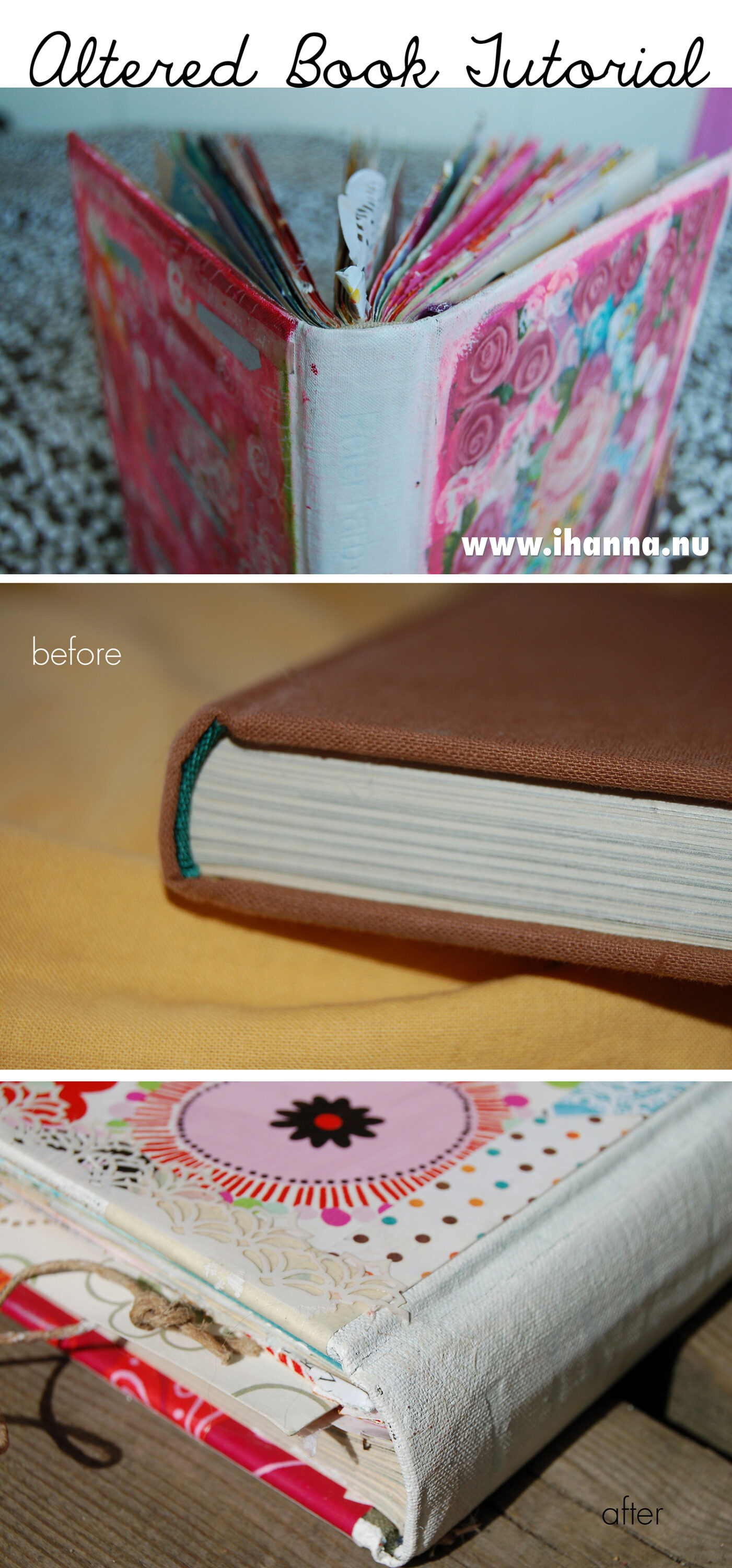 The best Altered Book Tutorial on the internet for art Journaling and inspiration by iHanna