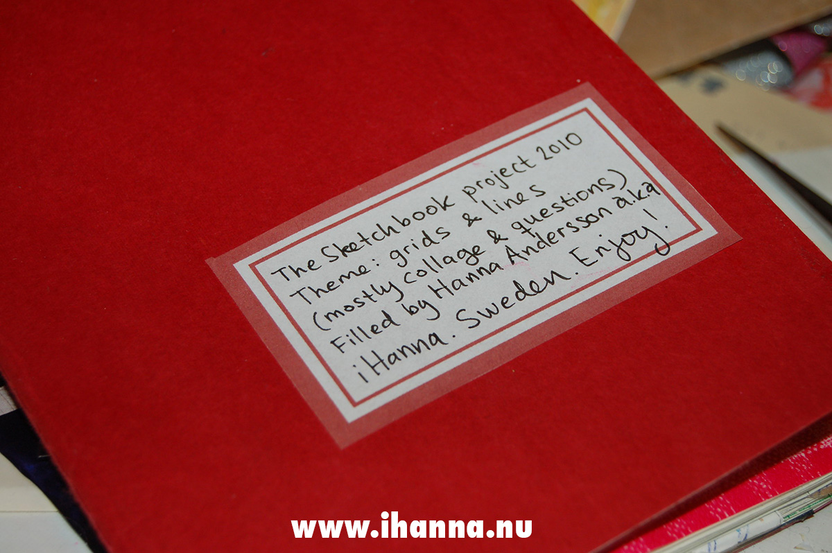 The label on my red Grids& Lines sketchbook for the Sketchbook Project 2010 #moleskine