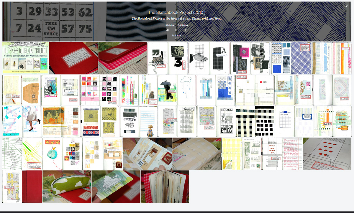 Visit all the pages of the Sketchbook Project by iHanna Flickr set