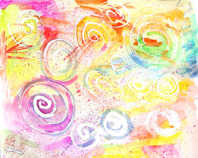 Experimenting with the Schminke Maskstift masking fluid by iHanna (Photo copyright Hanna Andersson) 2011