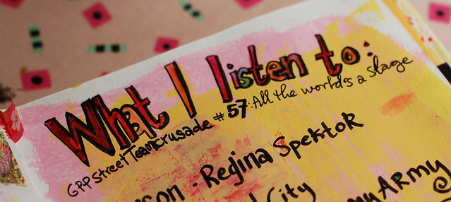 Crusade Prompt List of what music I listen to right now in my art journal by iHanna (Photo copyright Hanna Andersson) 