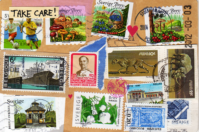 Postal stamp DIY Meta Postcard #11 by iHanna for iHanna DIY Postcard Swap 2012 (Copyright Hanna Andersson)