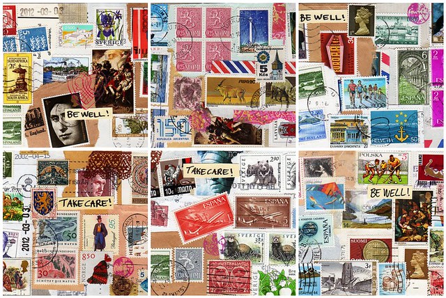 Some of my postcards for iHanna DIY Postcard Swap 2012 (Copyright Hanna Andersson)