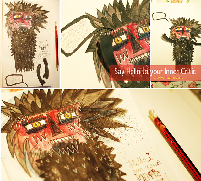 Inner Critic Paper Doll illustration by iHanna (Copyright Hanna Andersson)