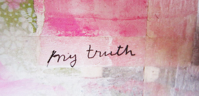 Detail of the artwork My truth (the text in pencil) by iHanna 2012