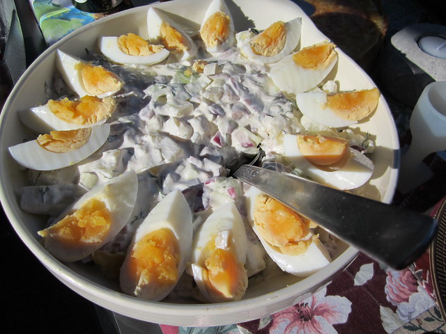 Sillröra på kräftskiva / herring sallad in Sweden (Photo copyright H. Andersson) 2012