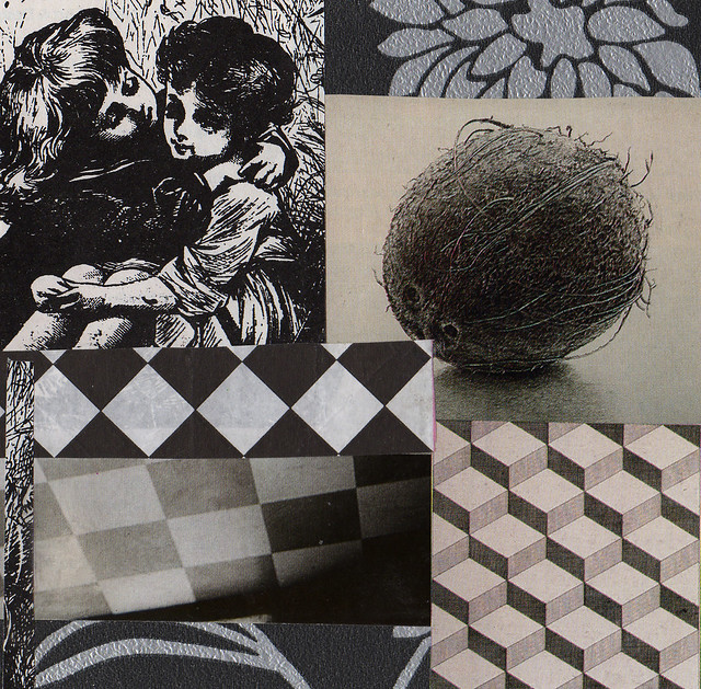 Black and white collage by iHanna Nuts about you 2012 (Copyright H. Andersson)