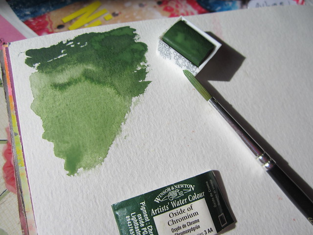 Trying out Oxiside of Chromium (Copyright Hanna Andersson)