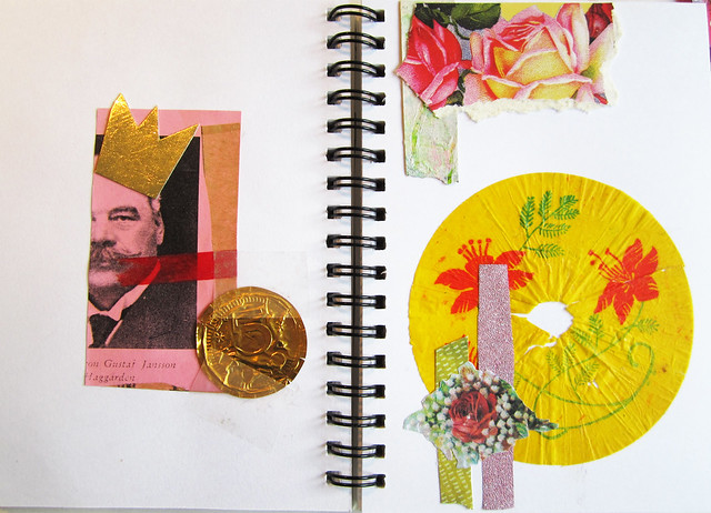 King of the Day collage in scrap notebook by iHanna (Copyright Hanna Andersson)