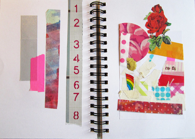 1-2-3 collage in scrap notebook by iHanna (Copyright Hanna Andersson)