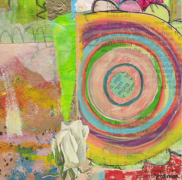 Collage: Re-Cycle it All - with crayon marks by iHanna (Copyright Hanna Andersson)