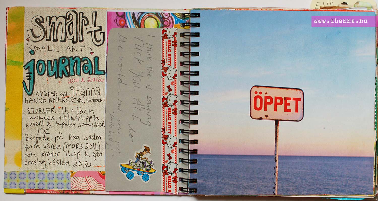 Smart (small art) Journal vol 1 by iHanna - open (Copyright Hanna Andersson)