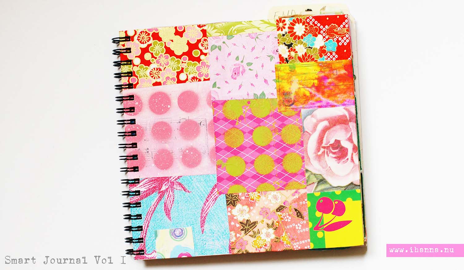 Cover of the smart Journal Volume 1 by iHanna a Spiral bound square art journal by iHanna, 2012 (Copyright Hanna Andersson)