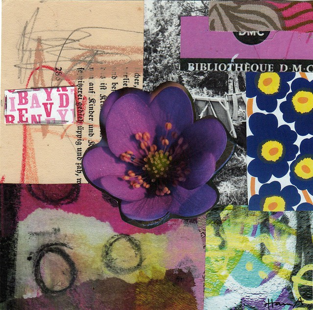 Collage: Anemone at Dusk created by iHanna 2013 (Copyright Hanna Andersson)