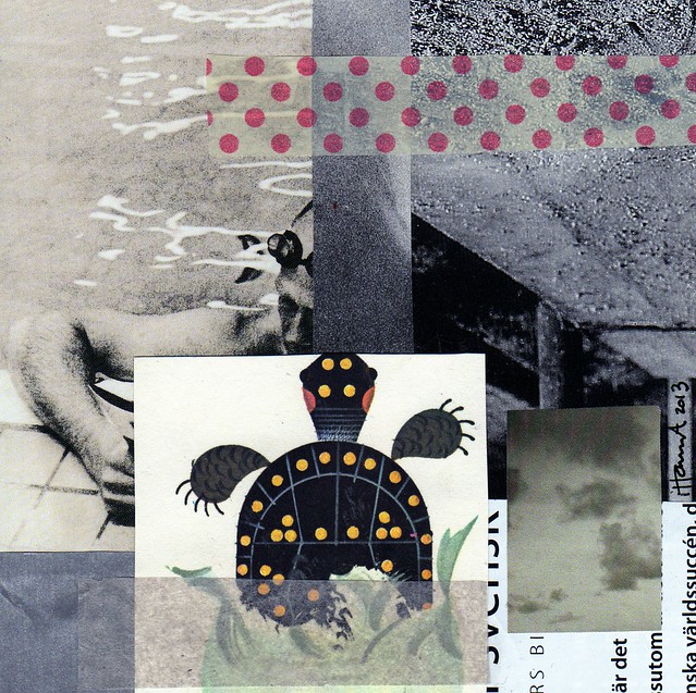 Collage in the series 365 collages in 2013 by iHanna titled Beach 2013 (copyright H. Andersson)