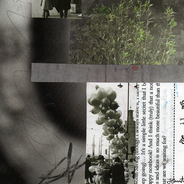 Collage in the series 365 collages in 2013 by iHanna titled What are we waiting for  (copyright H. Andersson)