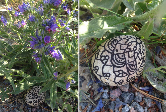 Released into the wild - doodles on stones by iHanna (Copyright Hanna Andersson)