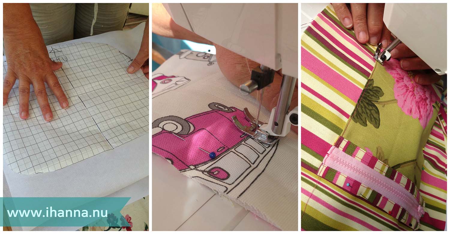 Layers of a handmade Campervan bowling bag (Photo copyright Hanna Andersson)