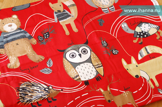 Nature Trail Curtain Fabric Red