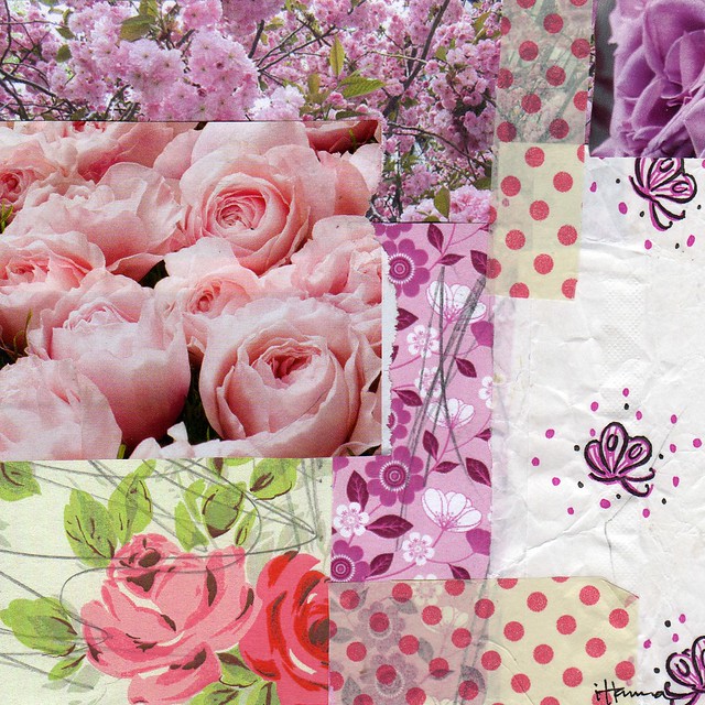 Collage: A View of Eternity by artist iHanna creating rather shabby chic collage artwork pieces this week (Copyright H. Andersson)