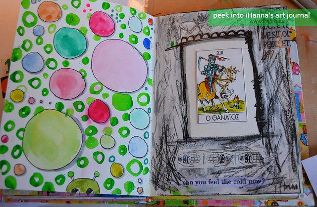 Art Journal Peek: Life Bubbles and Death (Copyright H. Andersson)