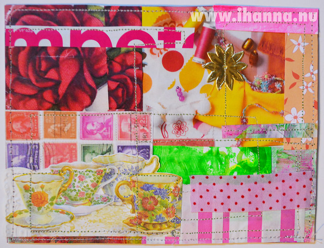 DIY Postcard Pop Art Collage - Tea Time by iHanna (Copyright Hanna Andersson)