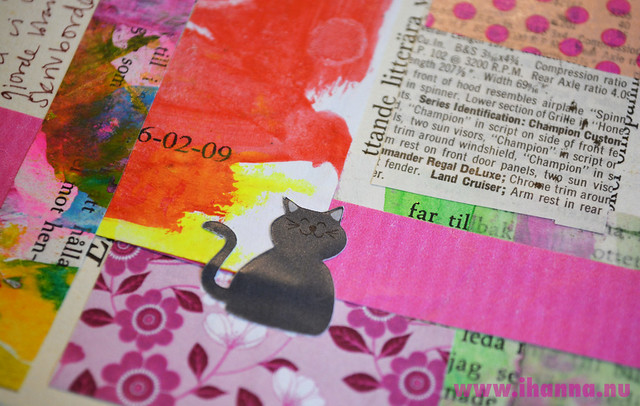 Art Journal Detail: Gray Cat Stickers  (Photo copyright H. Andersson)