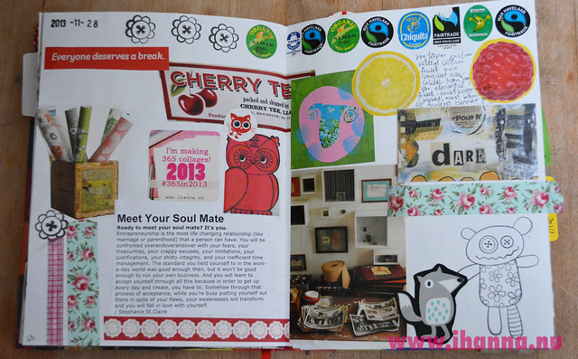 Diary Collage: Everyone deserves a break (and fruit) (Copyright Hanna Andersson) please do not pin/share images from this post