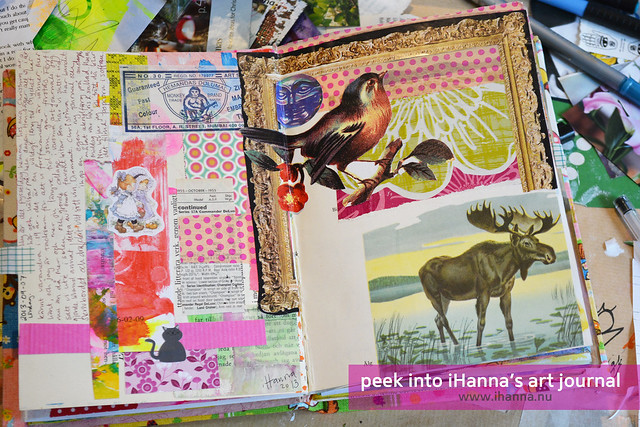 The Forest King Art Journal Spread Finished made by iHanna (Photo copyright H. Andersson)