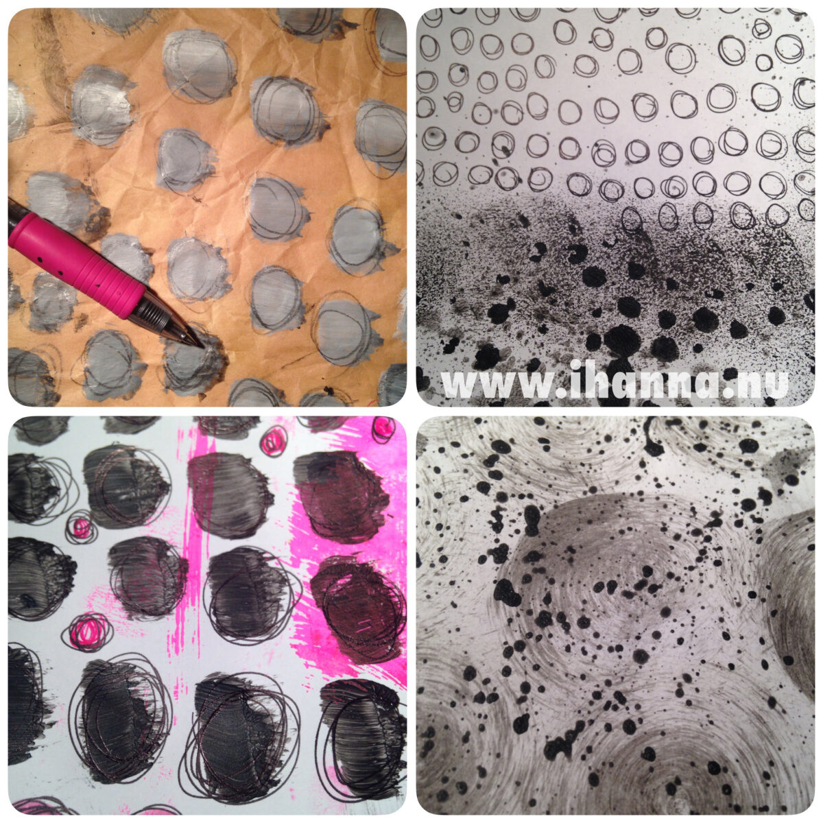 A million gray dots in my Art Journal