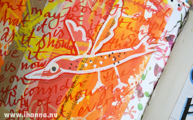 iHanna art journal detail the seagull bird Life is a huge always ongoing creative project (Copyright Hanna Andersson) 2014