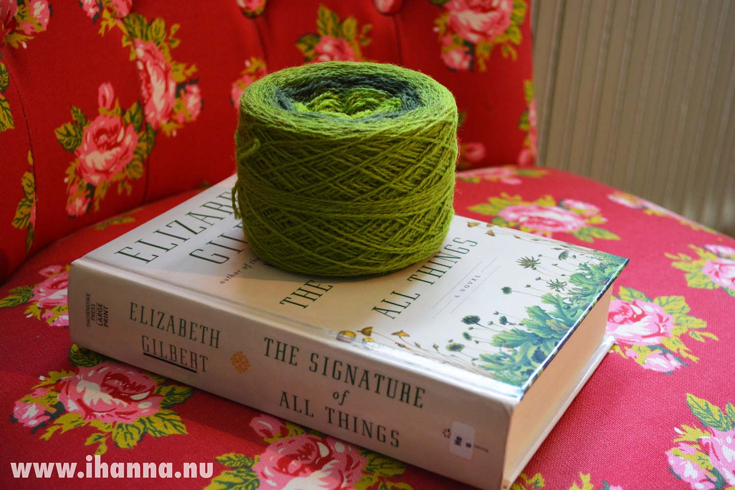 Borrowed book and bought yarn by iHanna (Photo copyright Hanna Andersson)