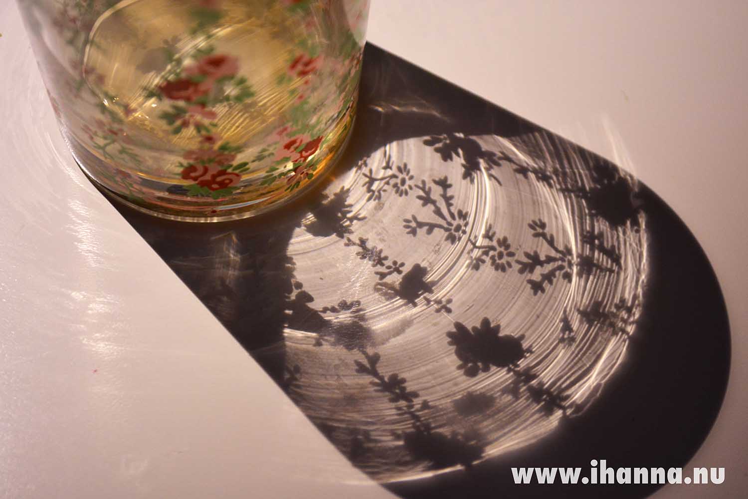 Patterned glass and its shadow iHanna (Photo copyright Hanna Andersson)