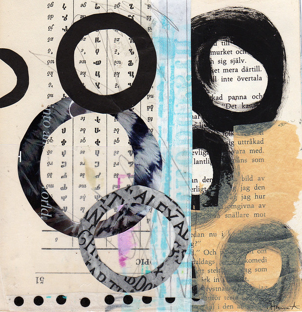 Mixed Media Collage Full Circle by me iHanna (Copyright Hanna Andersson)