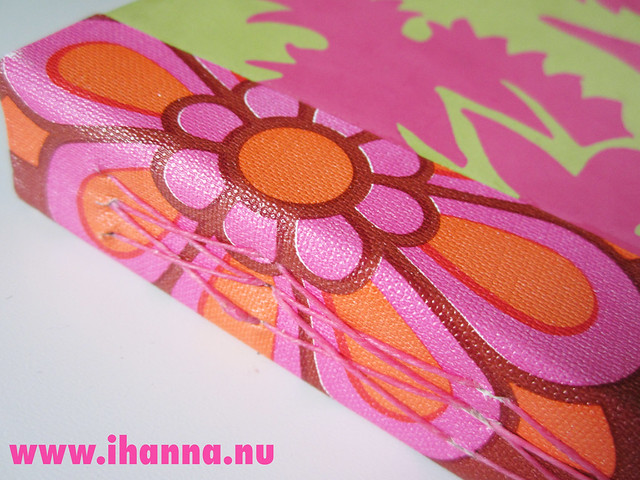 Book binding The Diamond x Stitch Spine on new Art Journal  handmade art journal by iHanna (Copyright Hanna Andersson])