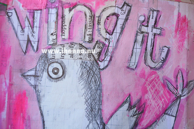 Art Journal Detail: Wing it drawing by iHanna (Copyright Hanna Andersson])