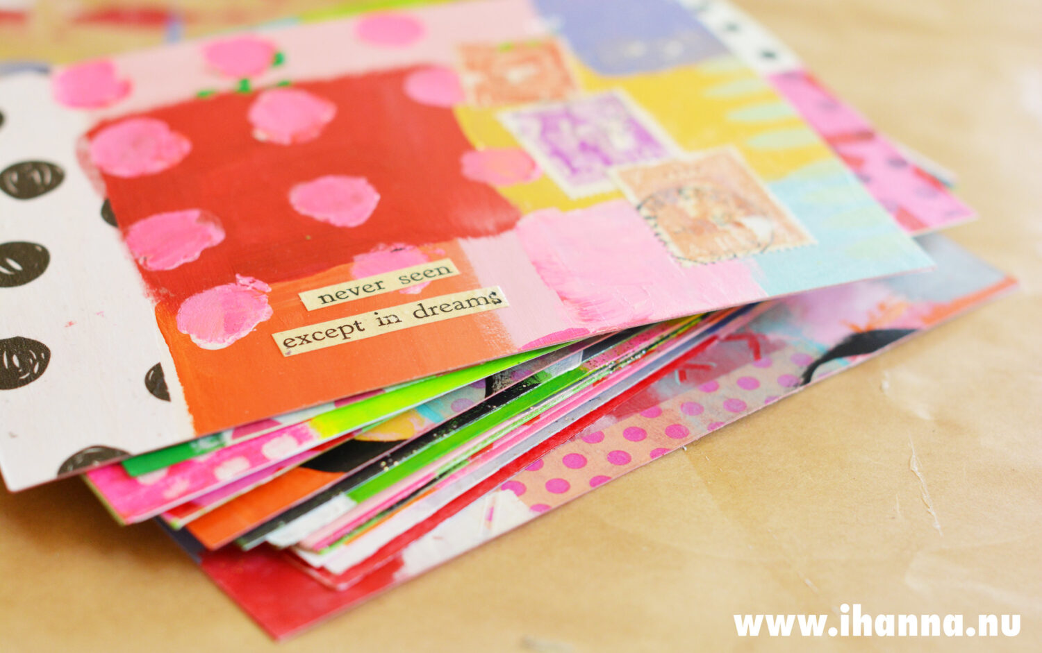 Postcard pile by iHanna Never seen except in dreams. Copyright Hanna Andersson