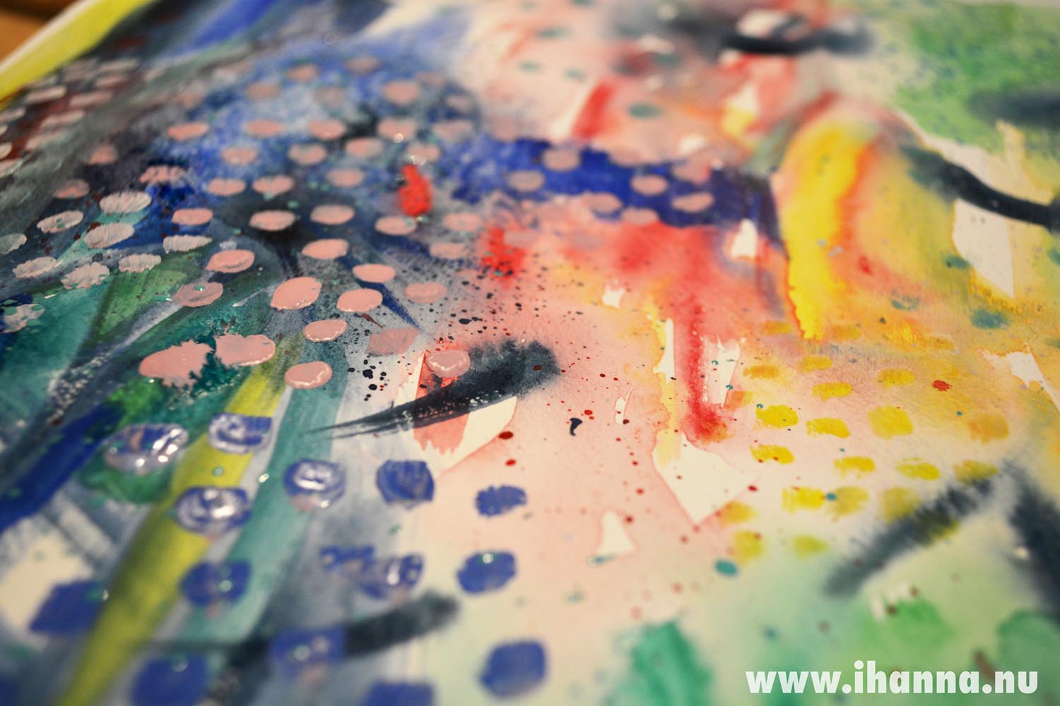 Gouache paint Experiment nr 1 by iHanna finished, www.ihanna.nu