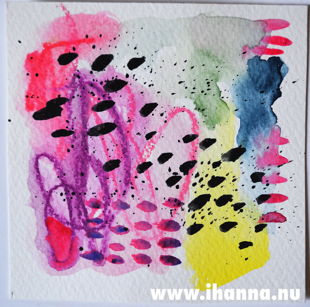 A watercolor and mark making little Art piece made by iHanna - september 2015 (Copyright Hanna Andersson)