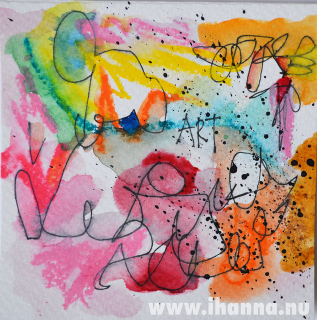 Watercolor doodle little Art piece made by iHanna as a daily art practice - september 2015 (Copyright Hanna Andersson)