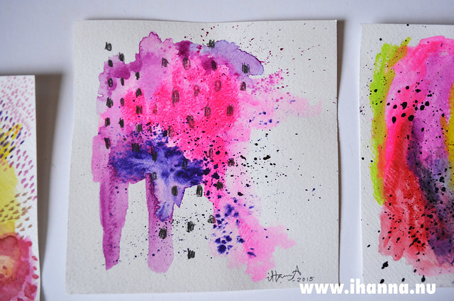 Watercolor and mark making little Art piece made by iHanna as a daily art practice - september 2015 (Copyright Hanna Andersson)