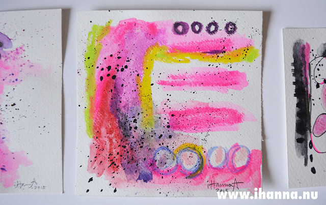 Watercolor and mark making little Art piece made by iHanna as a daily art practice - september 2015 (Copyright Hanna Andersson)