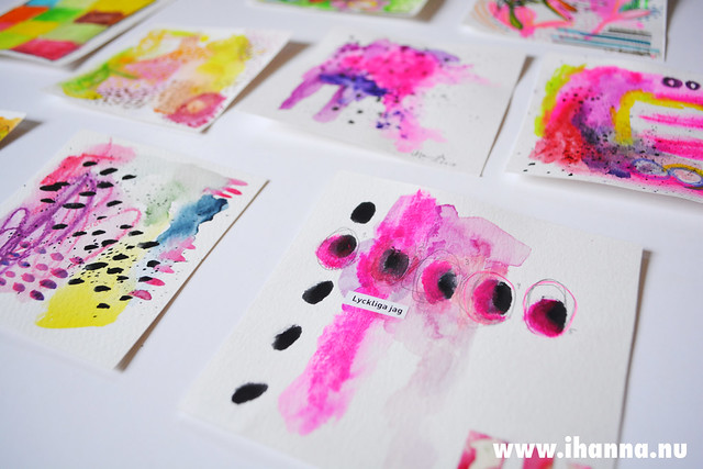 Watercolor and mark making little Art piece made by iHanna as a daily art practice - september 2015 (Copyright Hanna Andersson)