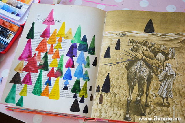 Start of painting triangles that are pyramids by iHanna (Photo copyright H. Andersson)