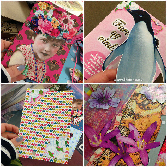 Postcards in the making by iHanna #diypostcardswap #mailart (Photo copyright H. Andersson)