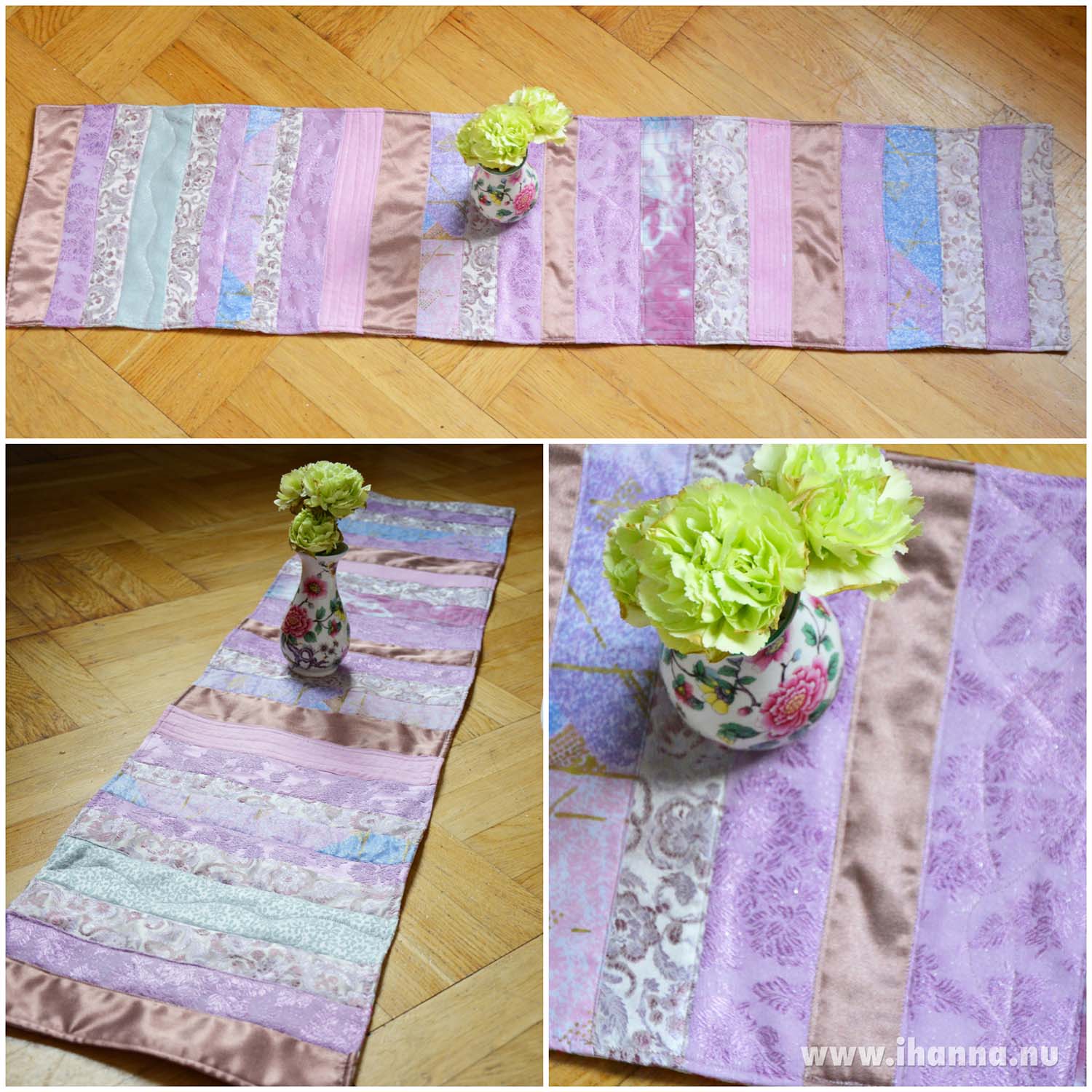 iHannas Lilac Table Runner for a friend, photo and sewing by iHanna  (Photo copyright Hanna Andersson)